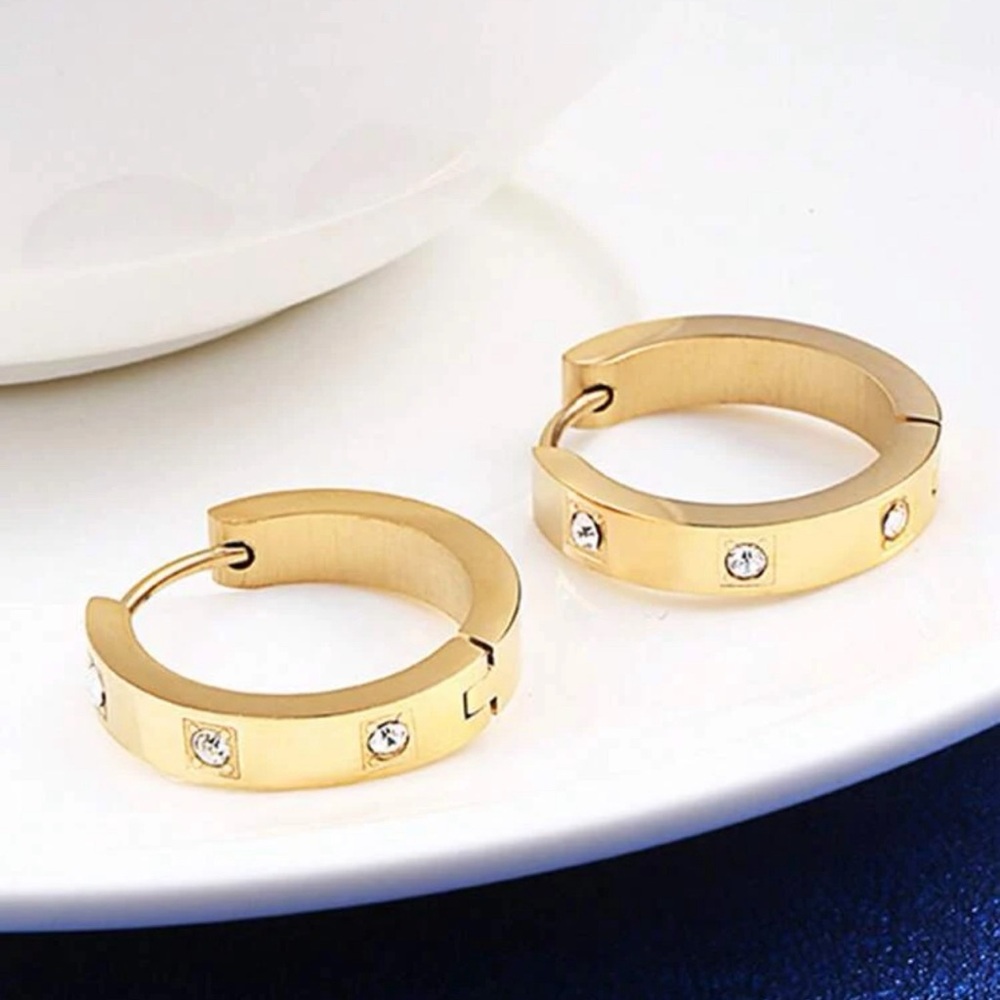 1 Pair Women Stainless Steel Hoop Earring - Picture 4 of 9